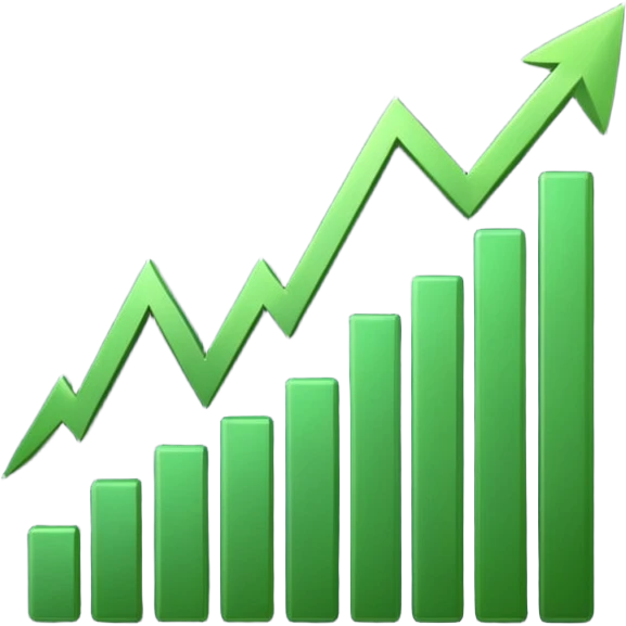 dark green growth graph emoji