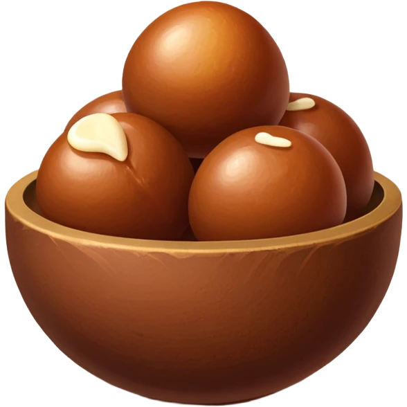 Create a brown gulab jamun emoji