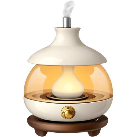 small aroma lamp with steam rising emoji