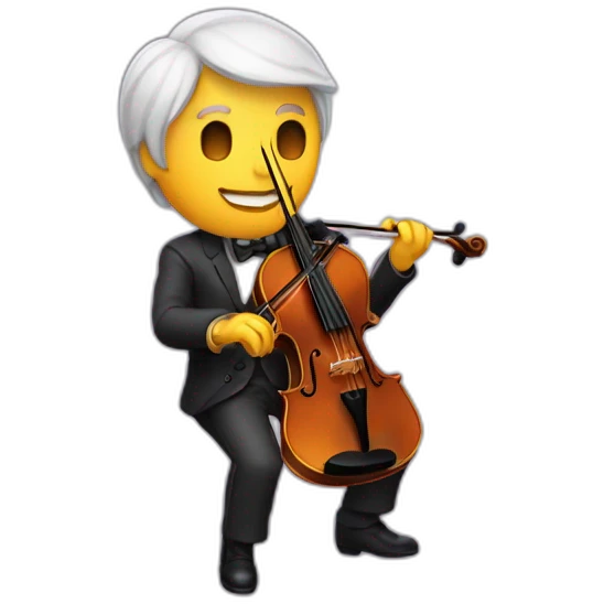 Chat qui joue du violon  emoji