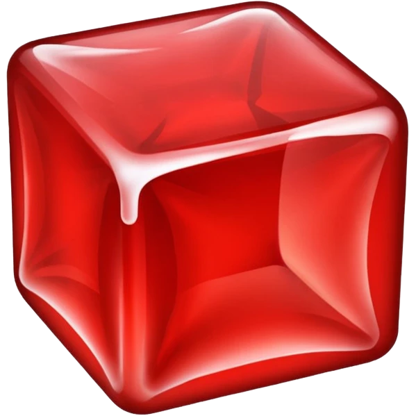 Red ice cube emoji