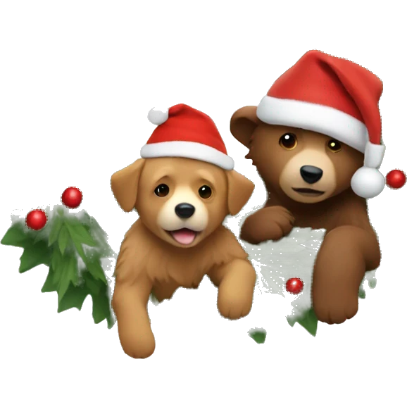 Christmas wreath with Paddington emoji