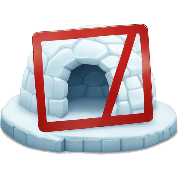 goofy igloo danger sign emoji
