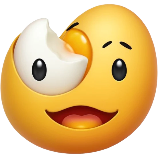 Dos huevos mezclados con el emoji de llorar emoji