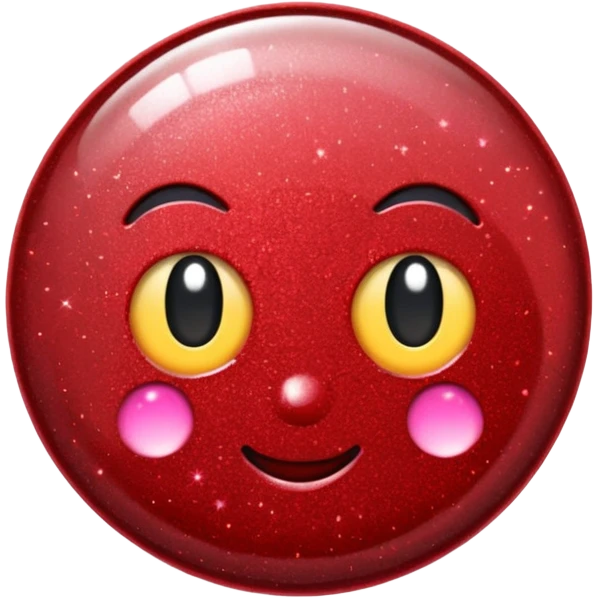 glitter red pin emoji