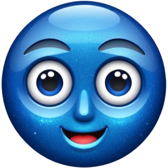 glitter azul-marinho tubarão emoji