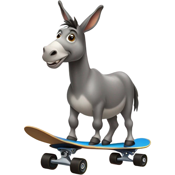 Donkey skateboarding emoji