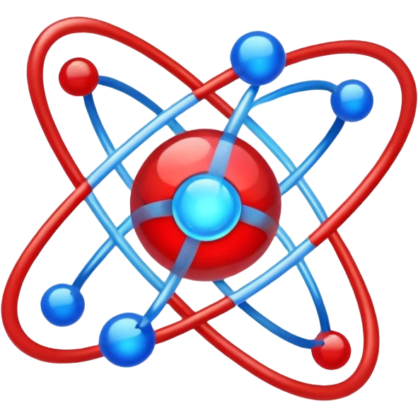 blue and red atom make it transparent emoji