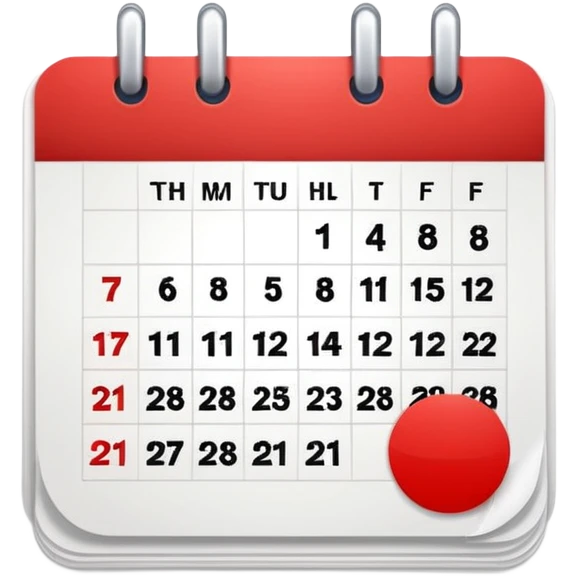 calendar with a circled date emoji