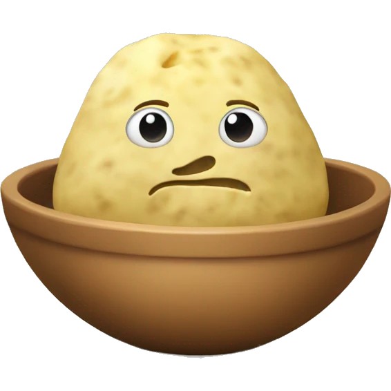 Mash potato in a bowl emoji