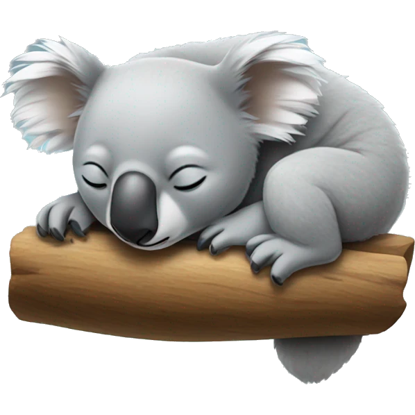 A koala sleeping  emoji