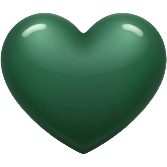 Dark green heart emoji