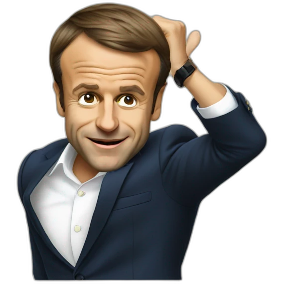 emmanuel macron dabbing emoji
