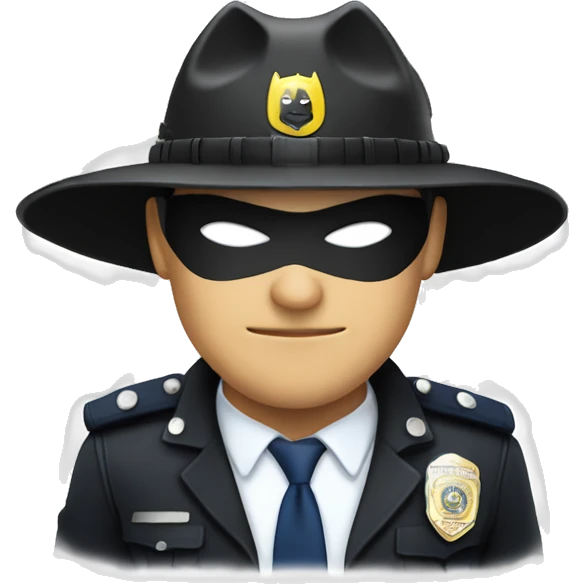 batman with police sunhat emoji