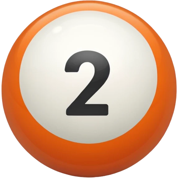 make a pool ball with the number 2 on it emoji