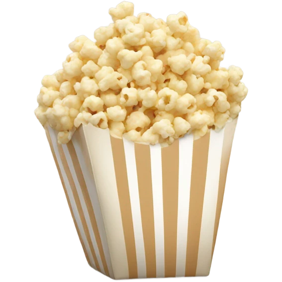 Popcorn in beige and white package  emoji