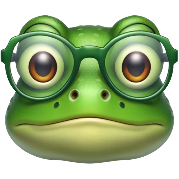 Rana con lentes  emoji