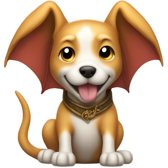 Dog riding a dragon emoji
