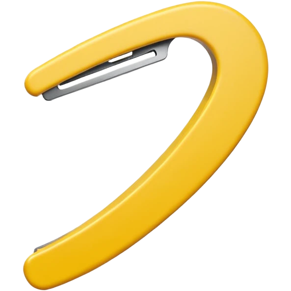Yellow hair clip emoji