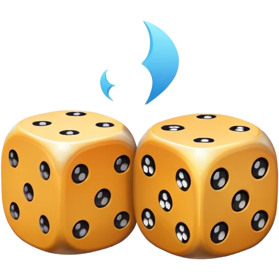 a dice fingering a female dice emoji