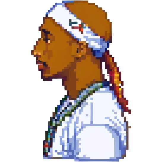 Репер 2Pac в профиль, no background emoji