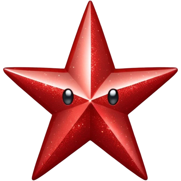 red glitter star emoji