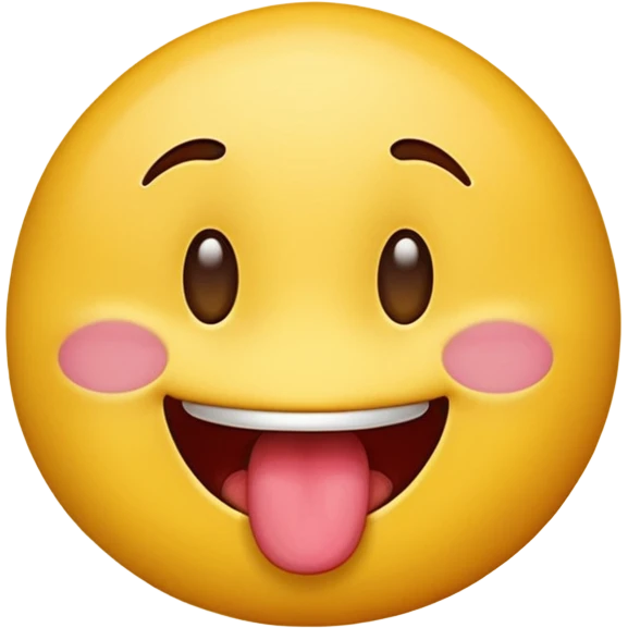 A emoji lf a standard yellow emoji sticking its tongue out and moving it side to side in a flirtatious manner emoji