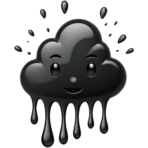 black ink splatter spill emoji