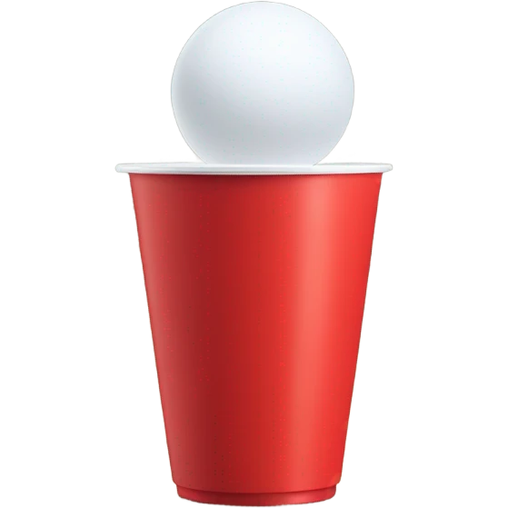 Ping pong ball in air red solo cup emoji