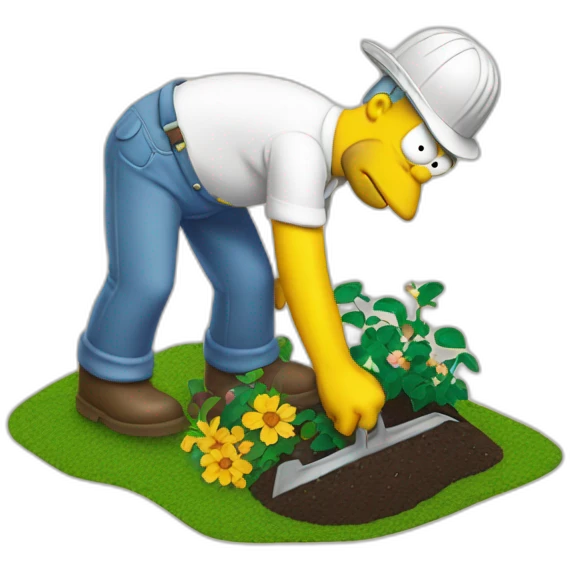 homer simpson gardening emoji
