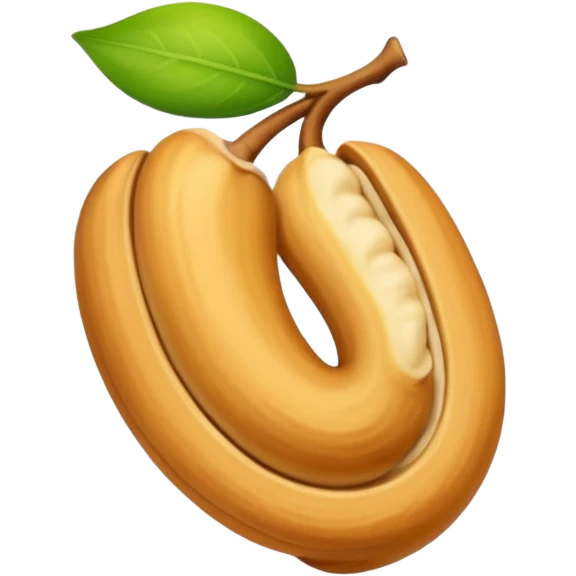 Make single simple Cashew dryfruit no leave  emoji
