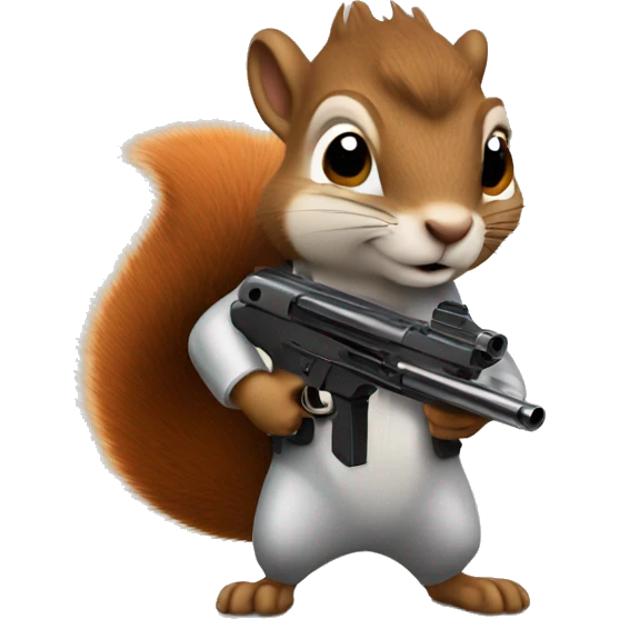 squirrel holding a gun emoji