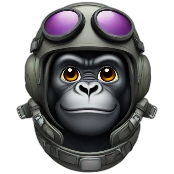 gorilla pilot emoji