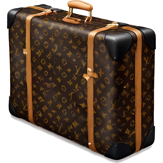 Louis Vuitton black coloured suitcase  emoji