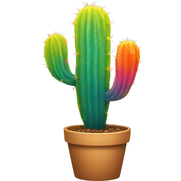 Rainbow cactus  emoji