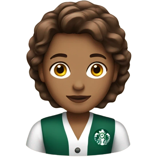 starbucks barista with brown hair  emoji