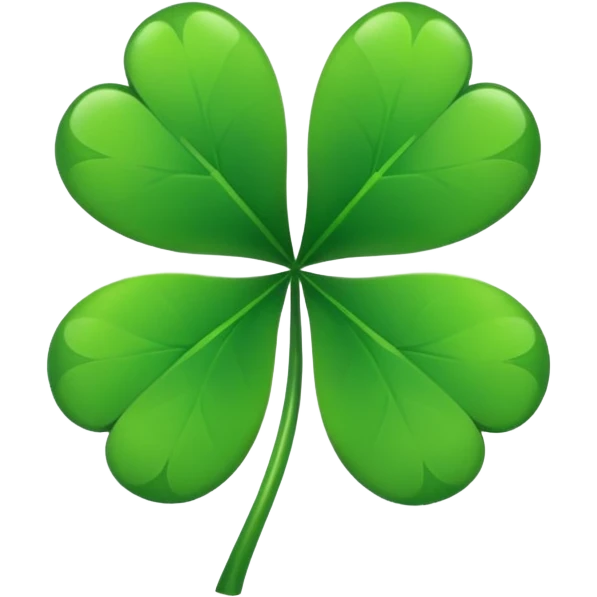 GREEN LEAF FOUR CLOVER emoji