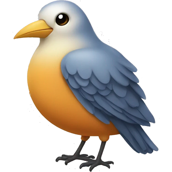 Bird with butt emoji