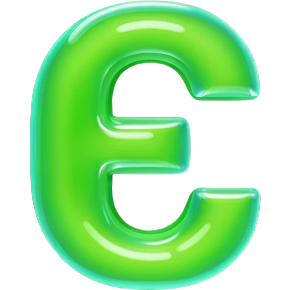 neon green bubble letter C emoji