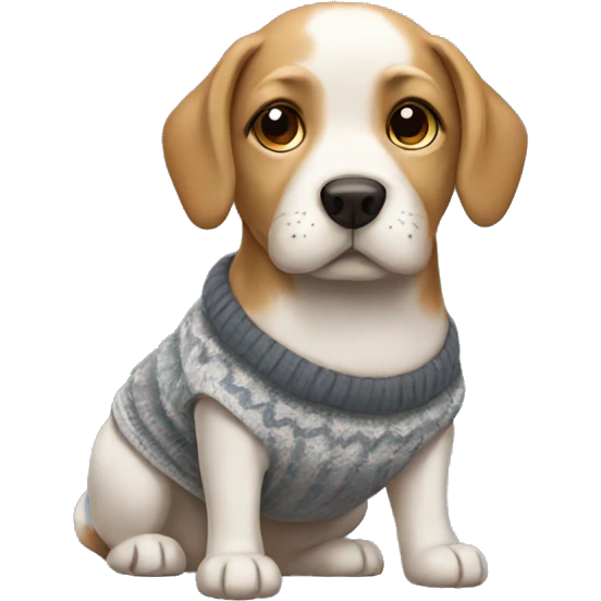 Dog wearing swetter emoji