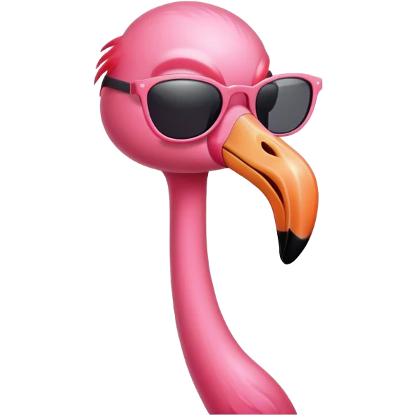 Flamingo with sunglasses emoji