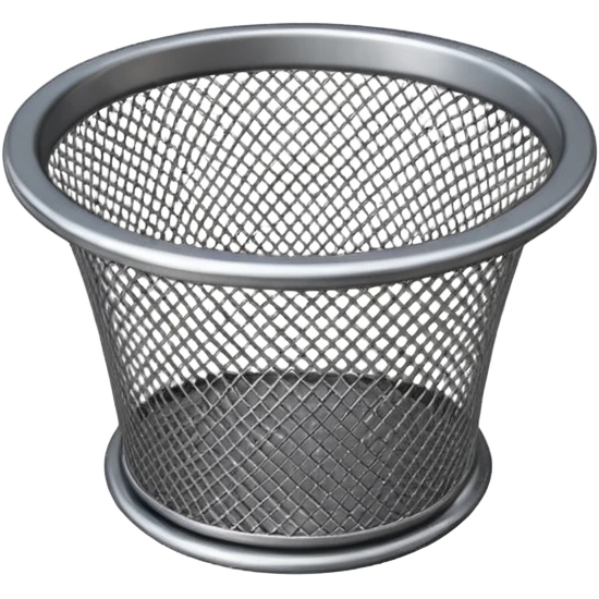 Sieve made from curved steel wire mesh emoji