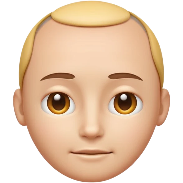 Apple-style 3D emoji of a human forehead only, smooth skin surface, minimal and clean design, no eyes or other facial parts, no background. emoji