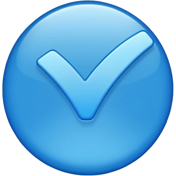 Синяя галочка  emoji
