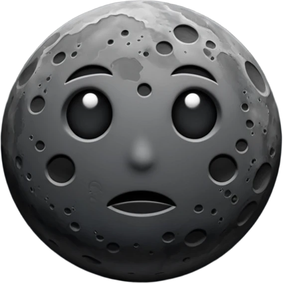 The dark side of the moon emoji