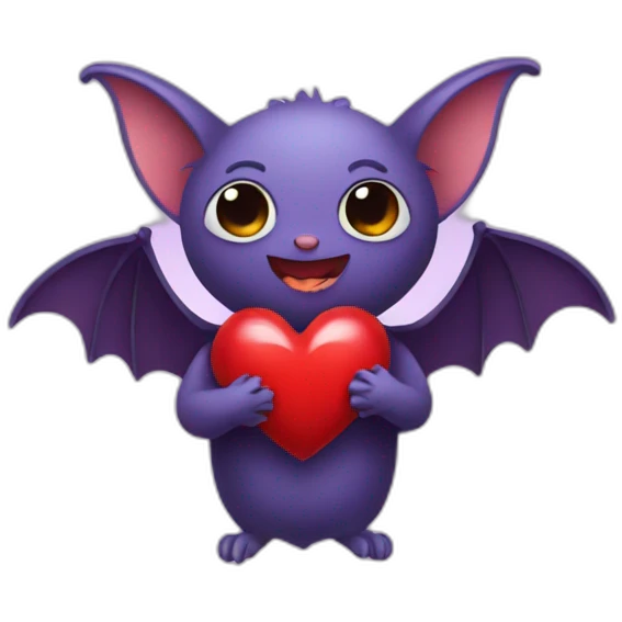bat holding heart emoji