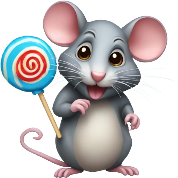 Rat with lollipop  emoji