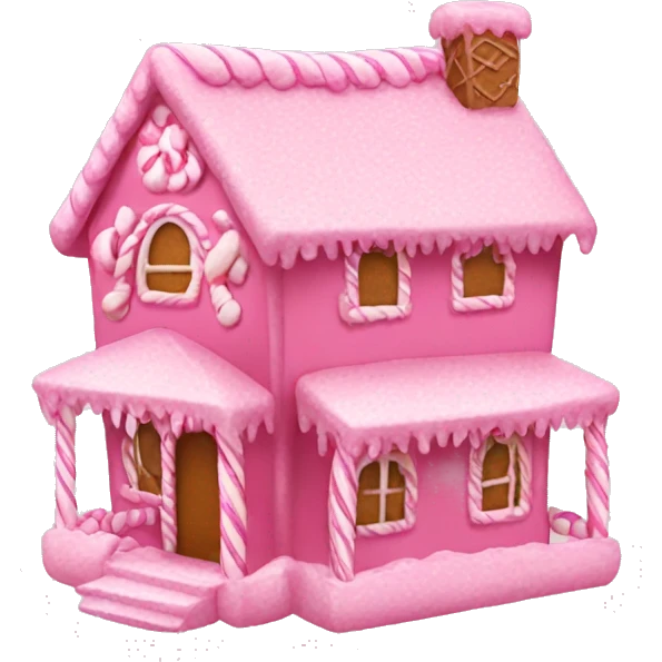 pink gingerbread house  emoji