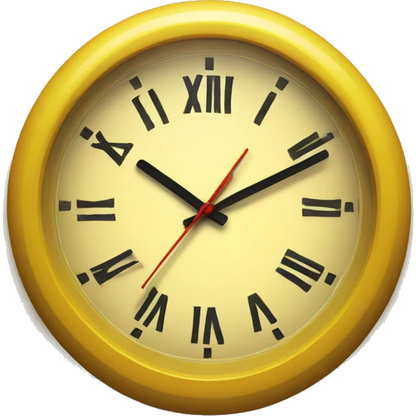 yellow clock  emoji