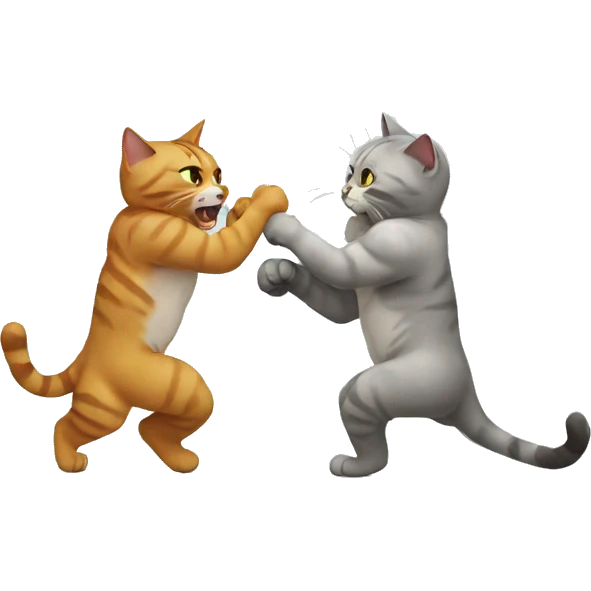 cats fight emoji